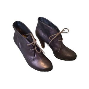 Paul Green Brown Metallic Ankle Bootie Size 5.5